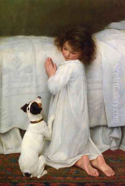 Forgive Us Our Trespasses Oil Painting by William Henry Gore