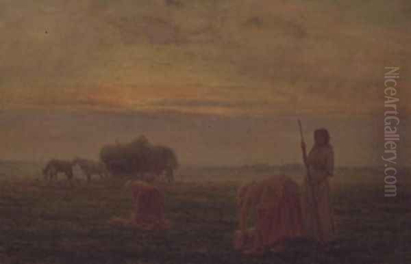 At the End of the Day Oil Painting by William Henry Gore