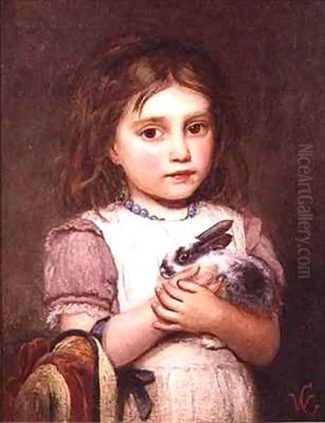 The Pet Rabbit Oil Painting by William Hippon Gadsby