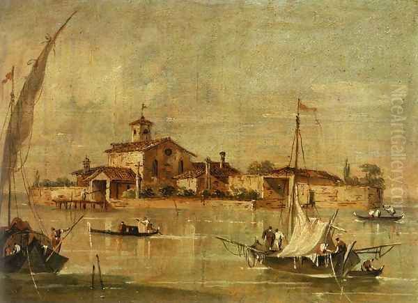 Landscape in the Environs of Venice Oil Painting by Giacomo Guardi