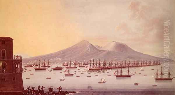 View of the Bay of Naples Oil Painting by Giacomo Guardi