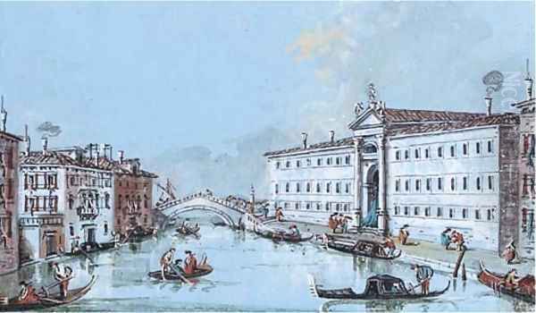 The Fondamenta Quintavalle, Venice Oil Painting by Giacomo Guardi