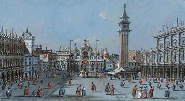 The Piazza San Marco, Venice 2 Oil Painting by Giacomo Guardi