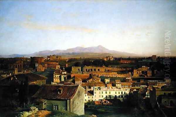 View from Rome Oil Painting by Louis Gurlitt