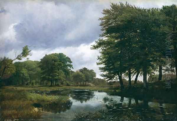 Landscape at Silkeborg Oil Painting by Louis Gurlitt