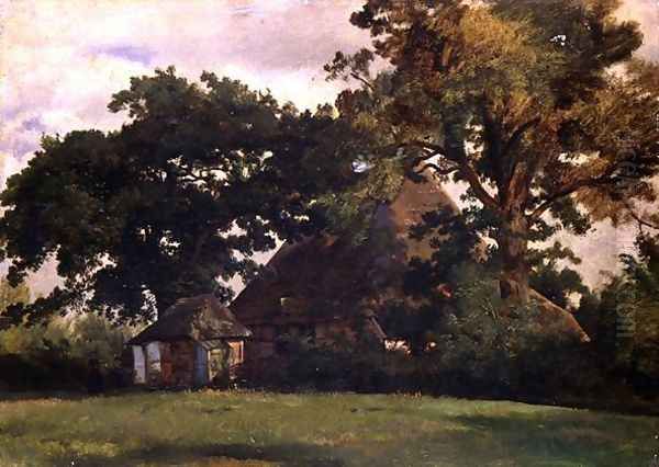 Farmhouse in Sierhagen Oil Painting by Louis Gurlitt