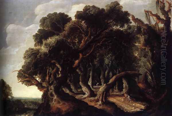 Landscape 1633 Oil Painting by Jacob van Geel