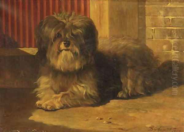 A Tibetan terrier Oil Painting by Bernard te Gempt