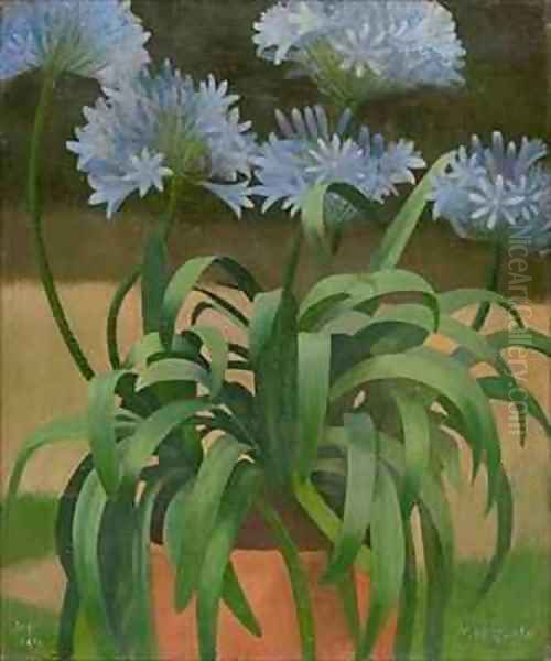 Agapanthus Oil Painting by Mark Gertler