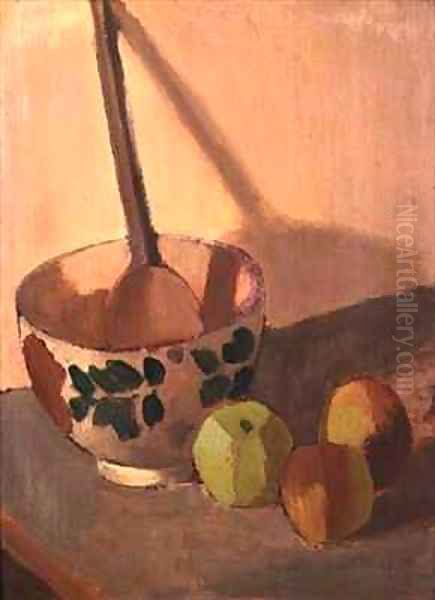 Still Life with Apples and a Mixing Bowl Oil Painting by Mark Gertler