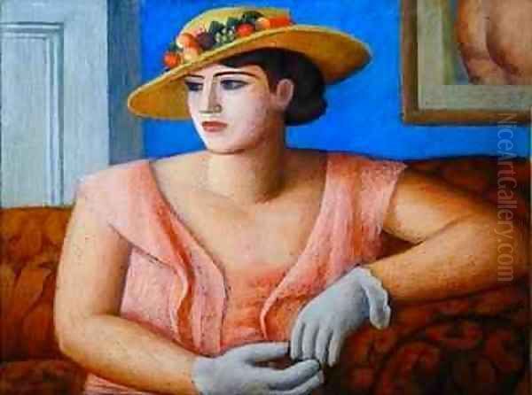 Portrait of Marjorie Gertler Oil Painting by Mark Gertler