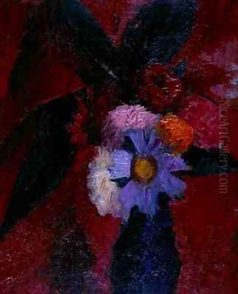 Flowers Oil Painting by Mark Gertler