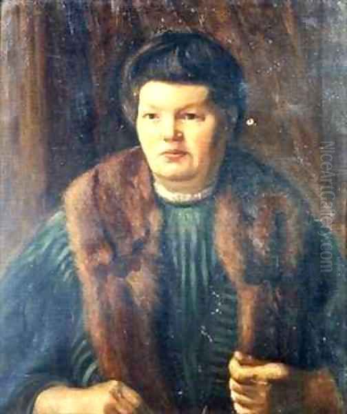 The Artists Mother Oil Painting by Mark Gertler