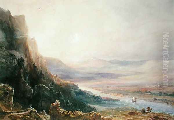 Perth Landscape Oil Painting by Theodore Gudin