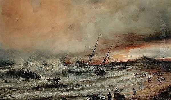 The Shipwreck Oil Painting by Theodore Gudin