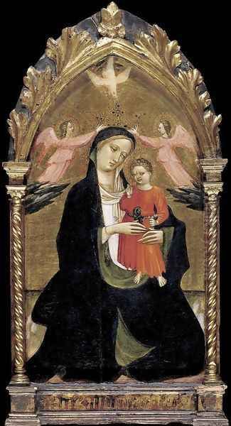 Madonna and Child with Two Angels Oil Painting by Dal Ponte Giovanni