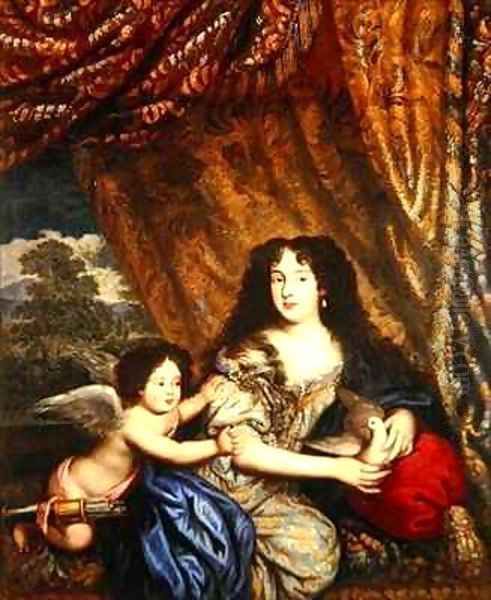 Louise de Keroualle 1649-1734 Oil Painting by Henri Gascar