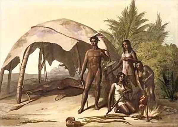 The Charrua Indians of Uruguay Oil Painting by Gallo Gallina