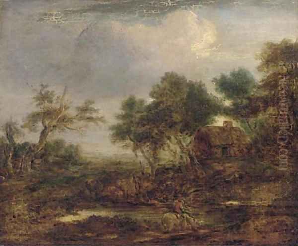 Crossing the ford Oil Painting by Thomas Gainsborough