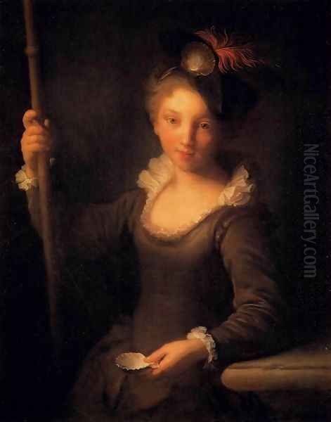 Young Pilgrim Girl Oil Painting by Jean-Alexis Grimou