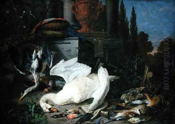 Still Life with Dead Birds Oil Painting by Pieter Gysels