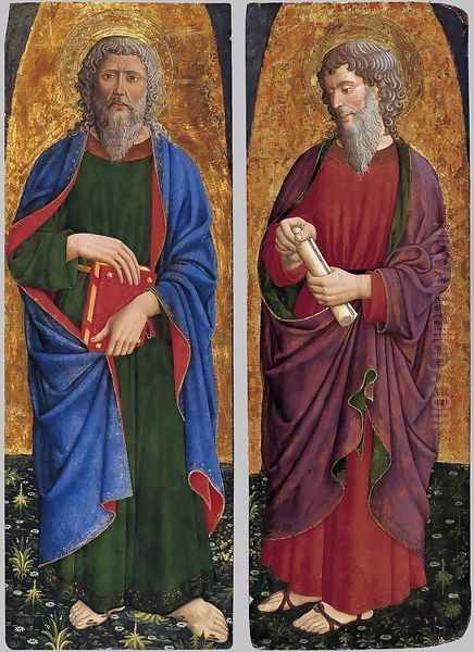 St Philip; St Paul c. 1460 Oil Painting by Francesco da Rimini Giovanni