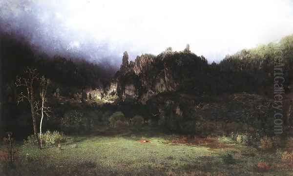 Environment of Szinyei-Lipocz 1873 Oil Painting by Gyula Gundelfinger