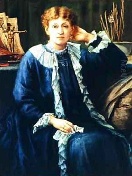 Portrait of Emilie Barrington late 1880s Oil Painting by J. H. Gibbons