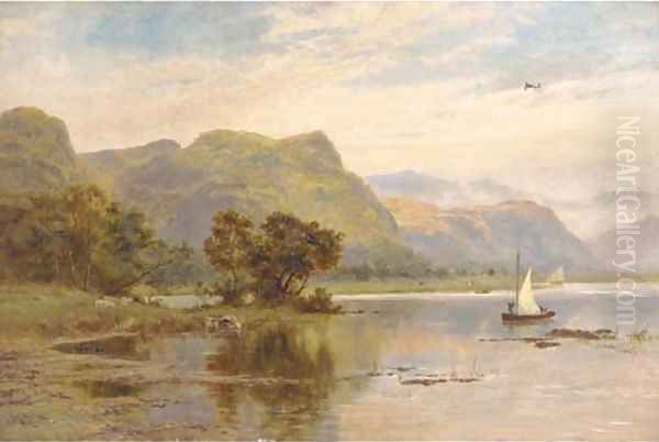 On Derwentwater Oil Painting by Robert Gallon