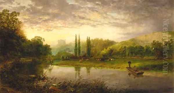 Guildford Castle, Surrey Oil Painting by Robert Gallon