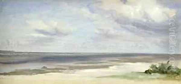 A Beach on the Baltic Sea at Laboe Oil Painting by Jacob Gensler