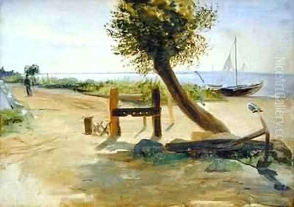 The Banks of the Elbe Oil Painting by Jacob Gensler