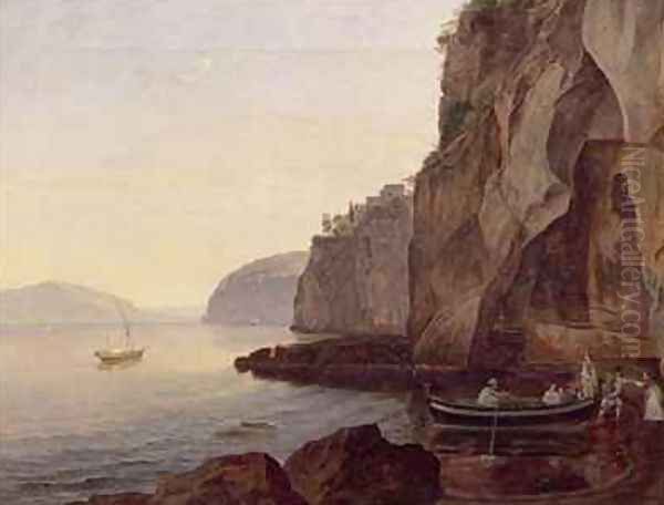 Cocumella near Sorrento Oil Painting by Carl Wilhelm Goetzloff