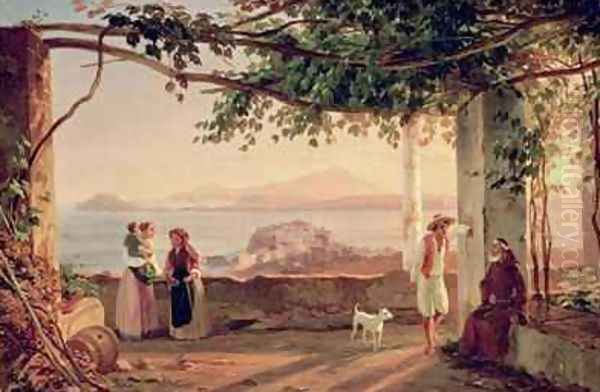 Pozzuoli Oil Painting by Carl Wilhelm Goetzloff