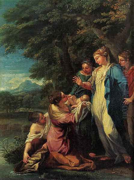 The Finding of Moses Oil Painting by Luigi Garzi