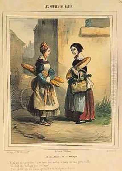 The Bakers Art plate number 27 from the Les Femmes de Paris series Oil Painting by Alfred Andre Geniole