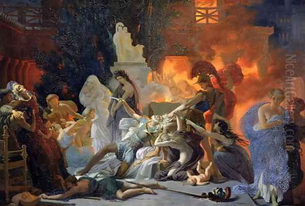 The Death of Priam Oil Painting by Baron Pierre-Narcisse Guerin