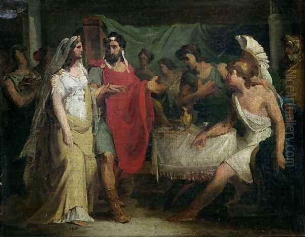 The Wedding of Alexander the Great 356-323 BC and Roxana Oil Painting by Baron Pierre-Narcisse Guerin