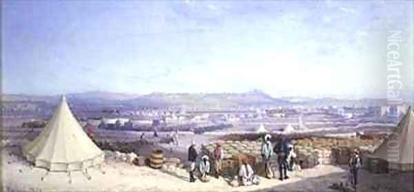 The Artillery and Cavalry Camp at San Antonio Malta Oil Painting by G. Gianni