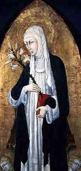 Saint Catherine of Siena 1347-80 Oil Painting by Paolo di Grazia Giovanni di