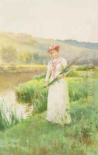 By the River Oil Painting by Arthur Augustus II Glendening