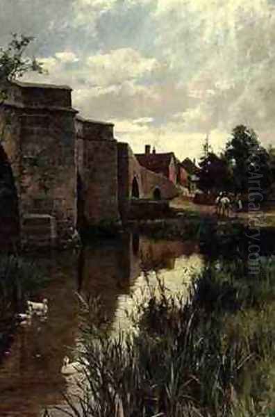 The Bridge Oil Painting by Arthur Augustus II Glendening