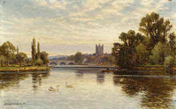 Henley on the Thames Oil Painting by Arthur Augustus II Glendening