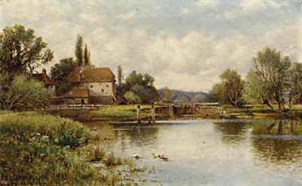 The Thames at Shiplake Oil Painting by Arthur Augustus II Glendening