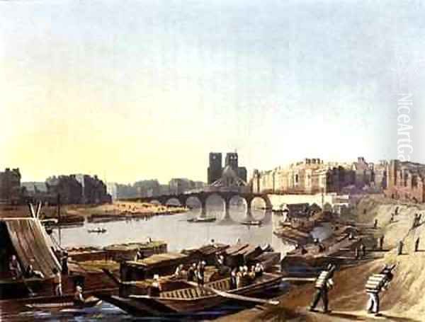 Notre Dame from Views on the Seine Oil Painting by John Gendall