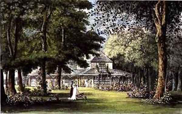 Princess Elizabeths Cottage Old Windsor Oil Painting by John Gendall