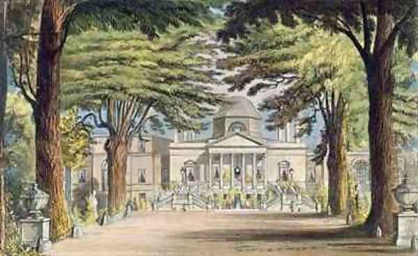 Principal front of Chiswick House Oil Painting by John Gendall