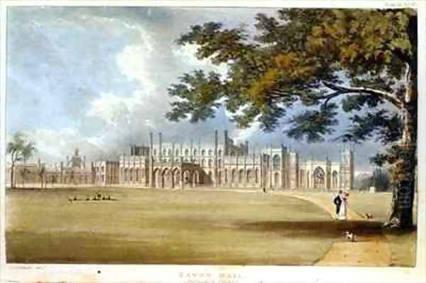 Eaton Hall Entrance Front Oil Painting by John Gendall