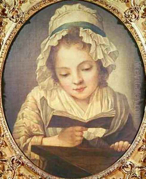 The Reader Oil Painting by Jean Baptiste Greuze