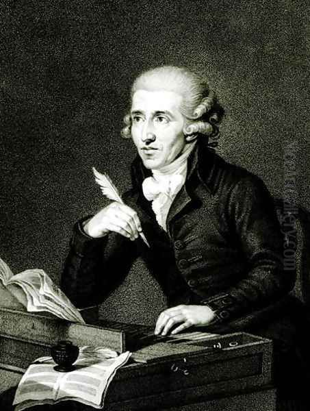 Joseph Haydn 1732-1809 Oil Painting by Ludwig Guttenbrunn